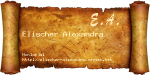 Elischer Alexandra névjegykártya
