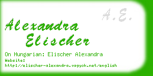 alexandra elischer business card